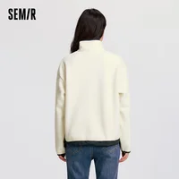 Semir hauts pour femme polaire chaud brodé 2025 hiver automne vêtements sweat doux polaire chaud coupe ample usage quotidien 2025 nouveau 4