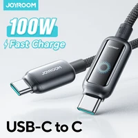 Joyroom Кабель для быстрой зарядки, 100 Вт, 1,2 м, кабель USB Type-C к Type-C с автоматическим отключением питания для IPhone, Xiaomi, Samsung, OPPO VIVO — изображение 3