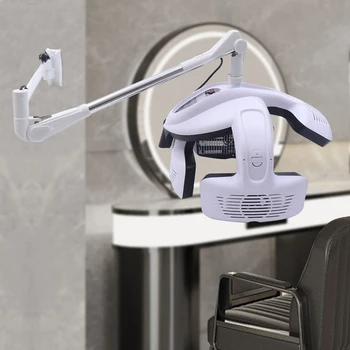 1250W Wall Mount Hair Hood Dryer Beauty Salon Equipment Adjustable Swing Arm Hair Hood Perming Dryer Heat Hairdressing Drying 2