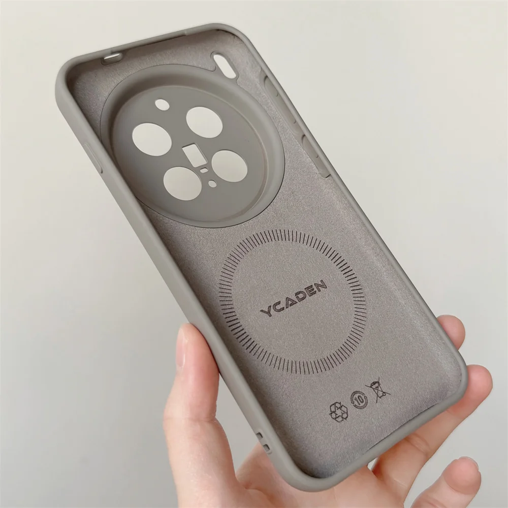 Liquid Soft Silicone Wireless Charging Magnetic Case Cover