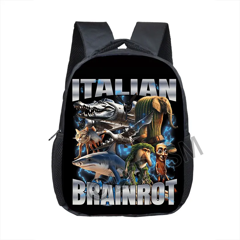 Sac à Dos Tralalero-Tralala Brainrot - Dimensions 42x30,5cm, Tissu Oxford Résistant, Poche Ordinateur - Pour école, Voyage, Quotidien - 10