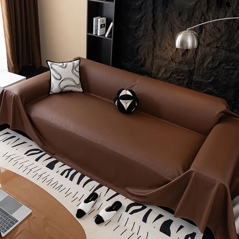 Multi Size Waterproof PU Leather Sofa Towel Soft Skin-friendly Sofa Cover Protector For Living Room Pet Cat Furniture Protector 6