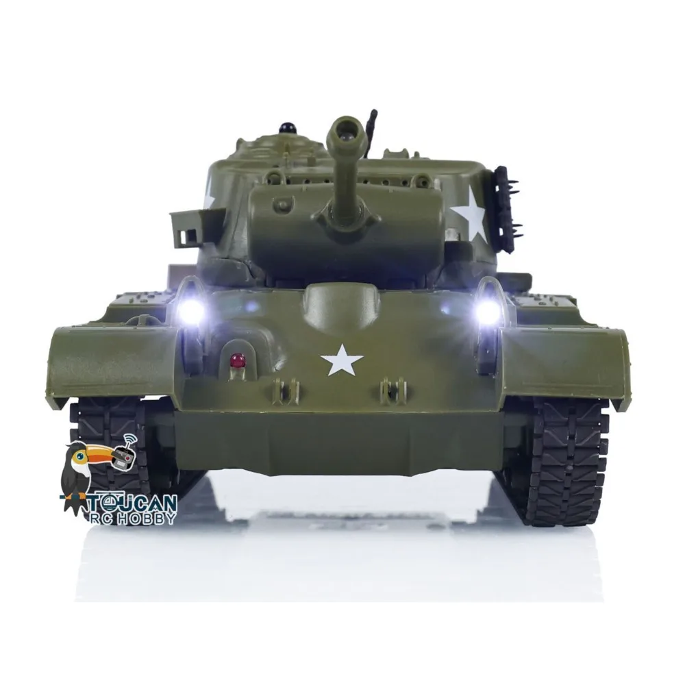토이즈 1/30 헹롱 퍼싱 M26 RC 배틀 탱크 3841-02 2.4G 무선 조종 탱크 자동차 RC 팬저 차량 소년용 선물 모델