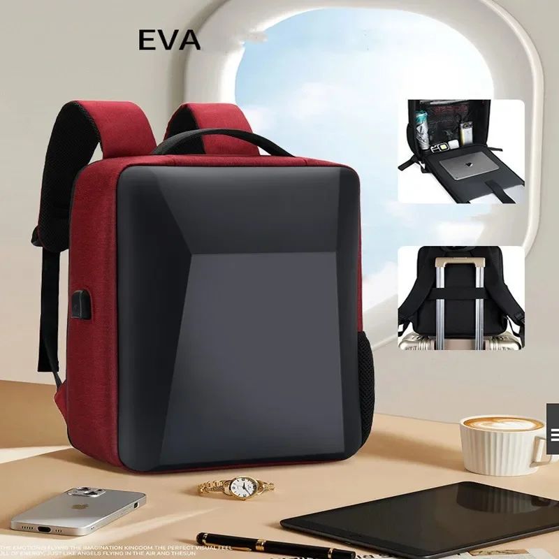 

Fashion Men's Backpack Large Capacity Business EVA Hard Shell Backpack Stereo Multifunctional Commuter Computer Schoolbag