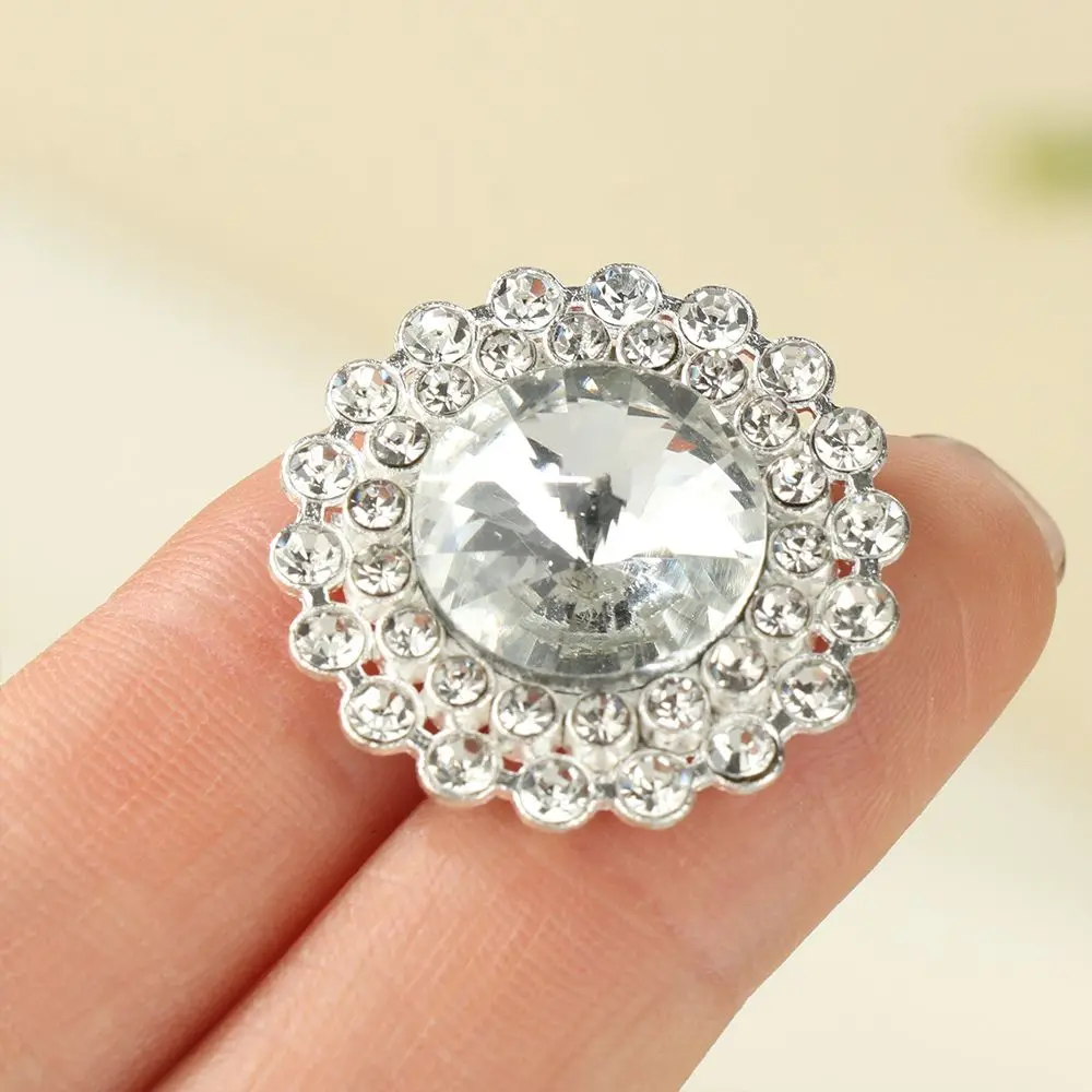 10Pcs/Set Metal Rhinestone Buttons Shirt Sewn Buttons DIY Accessories Decorative Handmade Sewing Clothing Accessories Durable