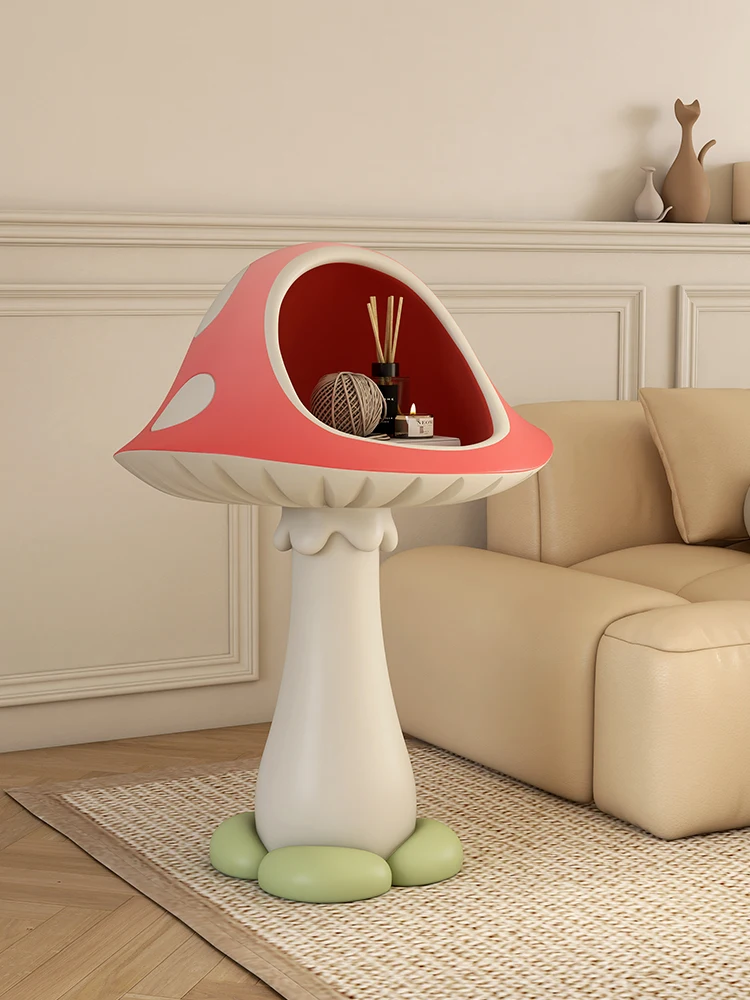 

Creative Interior Home Decor Figurines Big Mouth Cannibal Flower Mushroom Statue Living Room Floor Storage Ornaments Sculpture