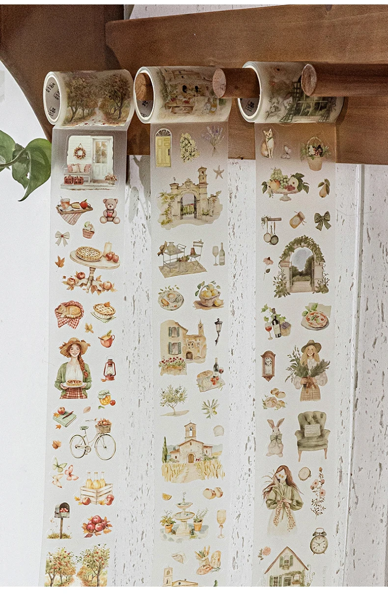 JIANQI 60mm * 2m PET Klebeband Aufkleber Kreativität Scrapbooking Hand Konto Klebstoff handgemachte Diy Junk Journal Handwerk liefert – Detail 15