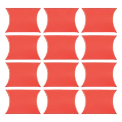 Elegant Pillow Boxes for Gifts - Set of 50 Decorative Party Favor Pouches (Red)