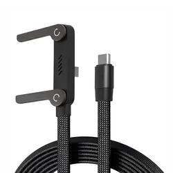 240W PD Fast Charging USB - C to USB - C Cable with Foldable Phone Stand Holder - 1.5m (240W USB C - Type C)