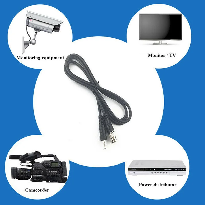 

1pc 1M BNC Male to BNC Female CCTV Extension Coaxial Line Cable Audio Video Coax Cable
