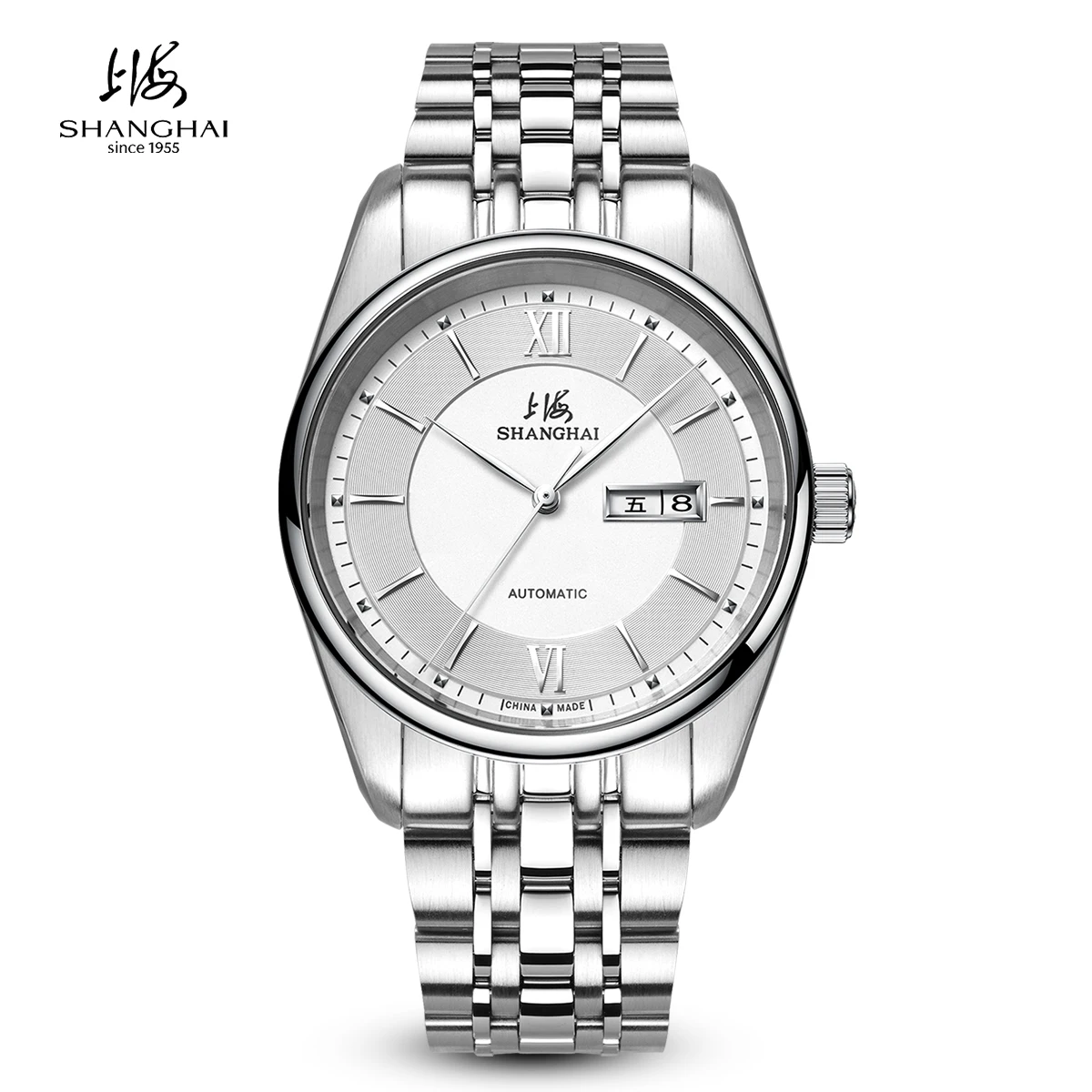 

New Shanghai Mens Watches 40mm Automatic Mechanical Movement Watch Waterproof Business Classic Male Wristwatch Reloj Hombre