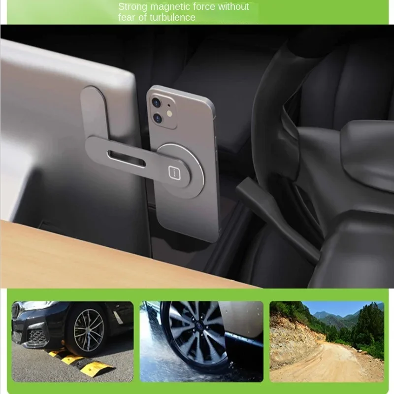 Magnetic Foldable Laptop Phone Holder - Slim Design
