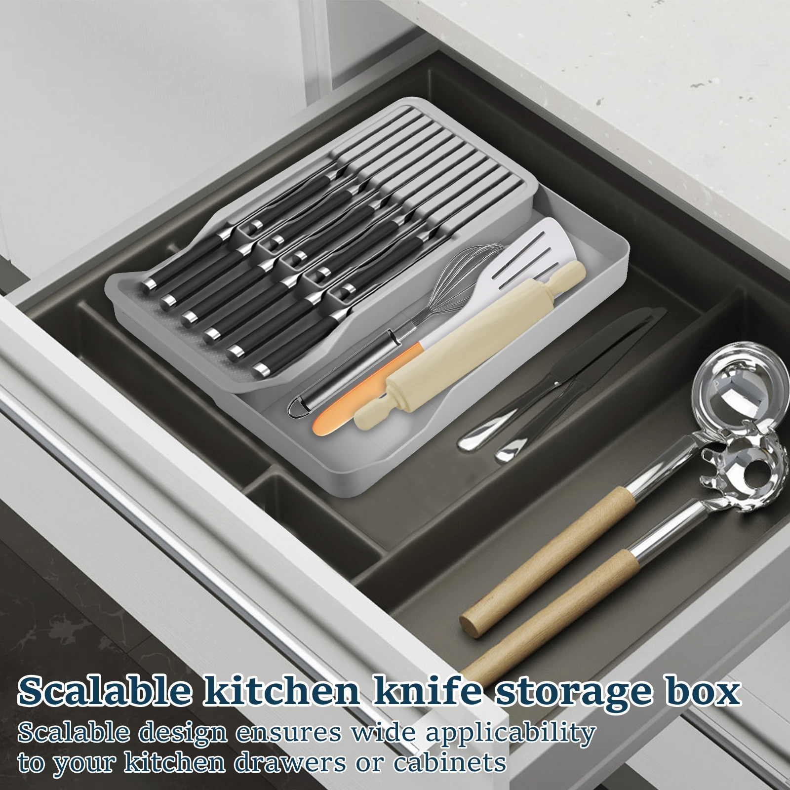 Silverware Drawer Organizer Kitchen Utensil Tray