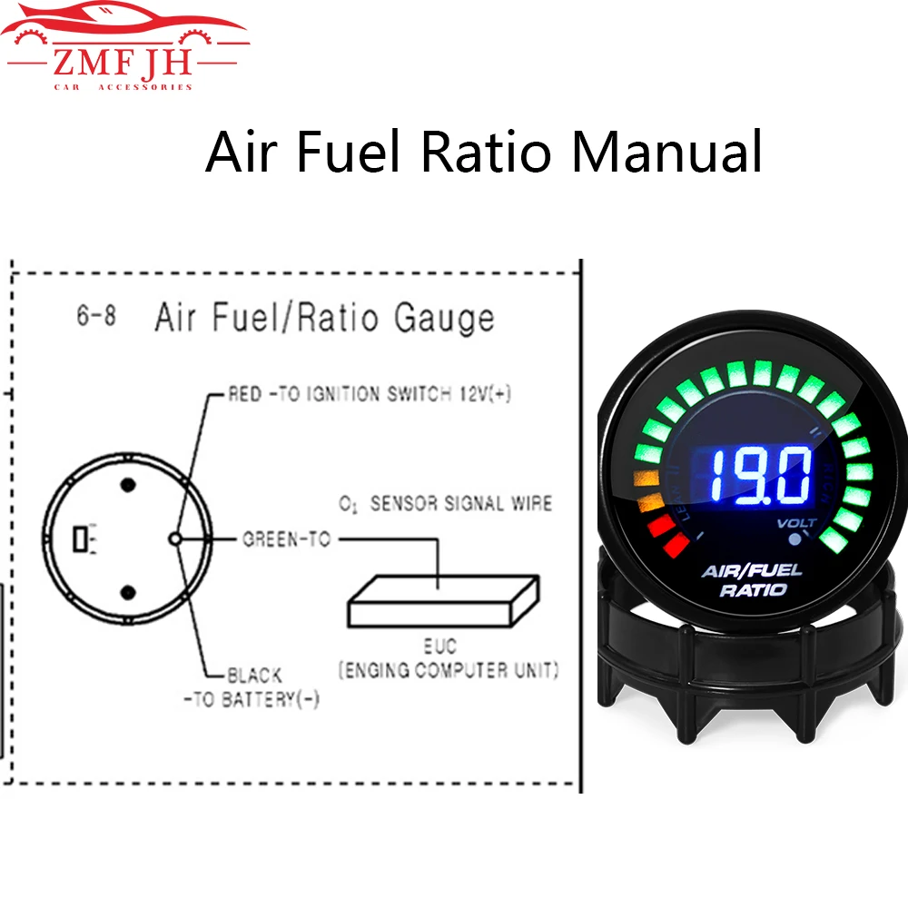 52mm Digital Air Fuel Ratio Gauge Narrowband O2 5