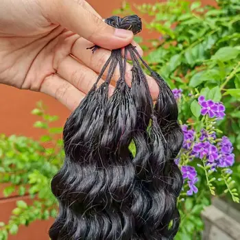NABI Deep Wave Crochet Human Hair Miracle Knots Boho Braiding Real Human Hair 100g/lot Pre-Separated Human Hair For Women 1