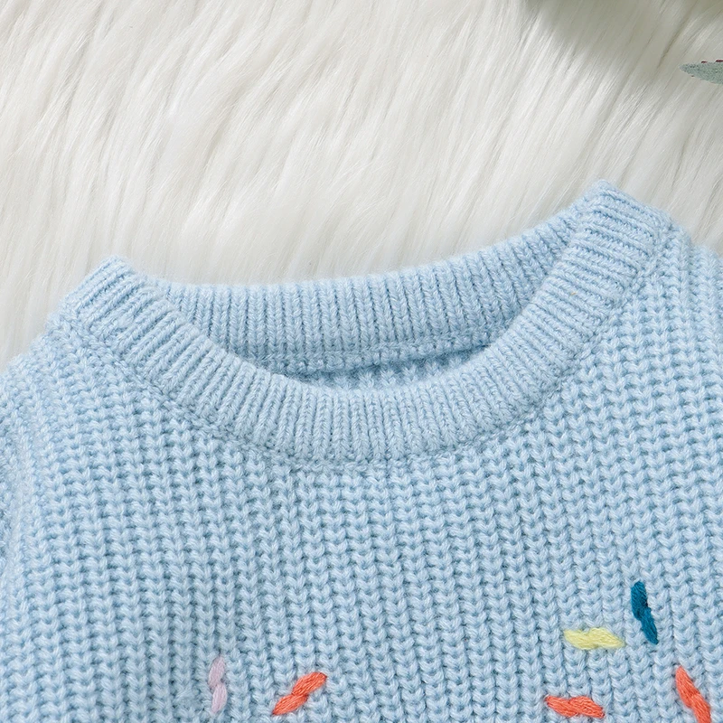Baby Sweater Knitted Newborn Kid Clothing Fashion Embroidered Letters Tops Outerwear Infant Girl Boy Pullover Long Sleeve Autumn baby girls sweater cashmere sweater
