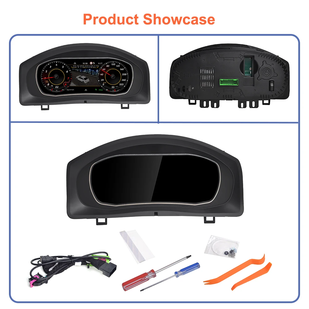 Panel de Instrumentos Digital LCD Bonroad de 12.3'' para SAIC Volkswagen Tiguan 2010-2017, Radio para Auto, Panel de Instrumentos, Cabina 5