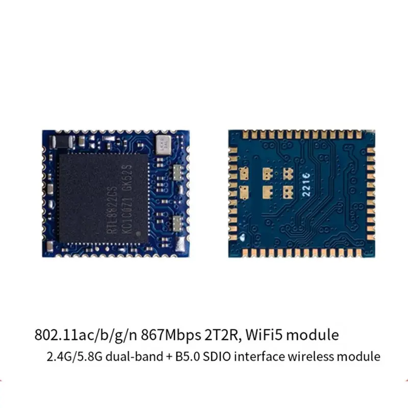 Smart-RTL8822CS Wifi 모듈 2.4G/5G 듀얼 밴드 T5 블루투스 6222B-S 무선 네트워크 어댑터
