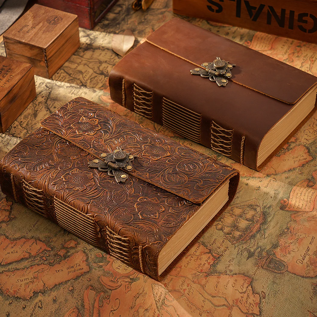 

Original Handmade Sketch Book, Cowhide Book, Vintage Leather Notebook, Creative Notebook, Diary Book, Gift Stock
