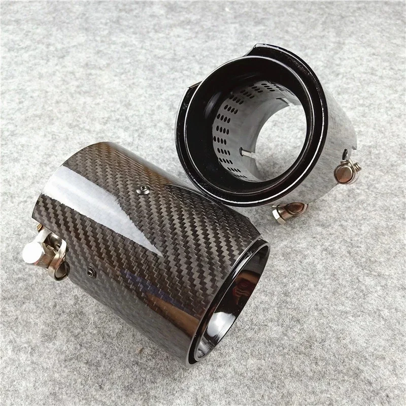 Exhaust Pipe Tip One Piece Black M2 M3 M4 M5 Performance Carbon Exhaust Tips For Bmw F87 F80 F82 F83 F90 Muffle Nozzles Tails