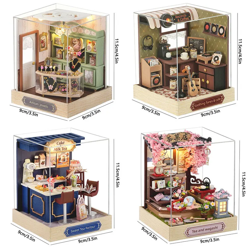 Enchanted Miniature DIY Wooden Dollhouse Kit - Handmade 3D Puzzle and Bedroom Decoration Toy