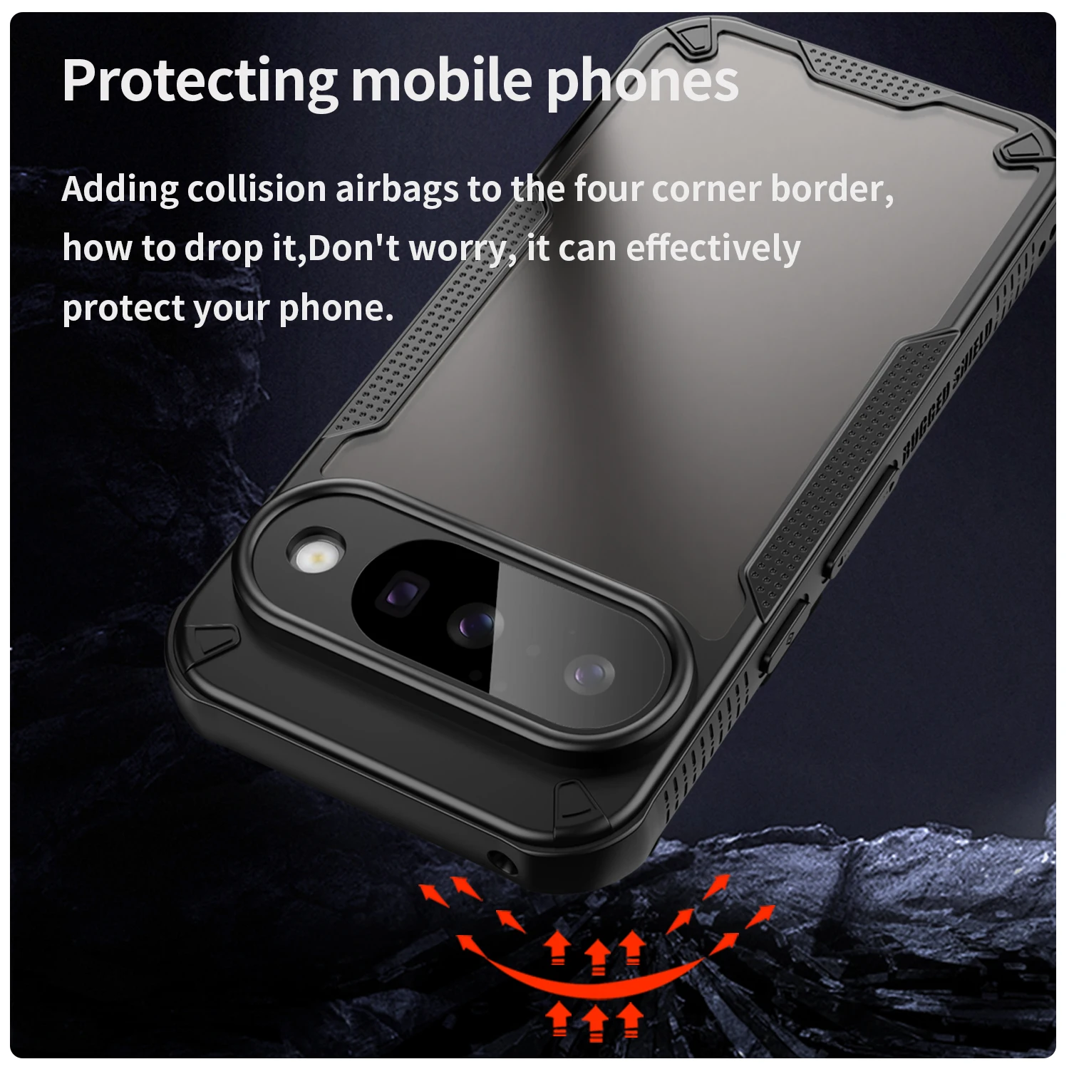 Luxury Slim Shockproof Transparent Matte Hybrid Case