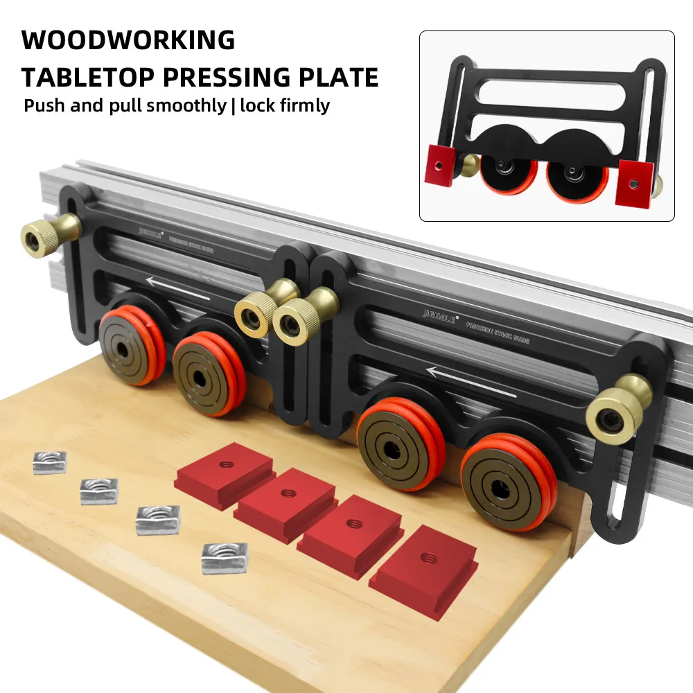 

Aluminum Press Guider T-Tracks Saw Clear Woodworking Stock One-way Tool Push Feeder Assembly Table Tool Cut Alloy Guide Safety