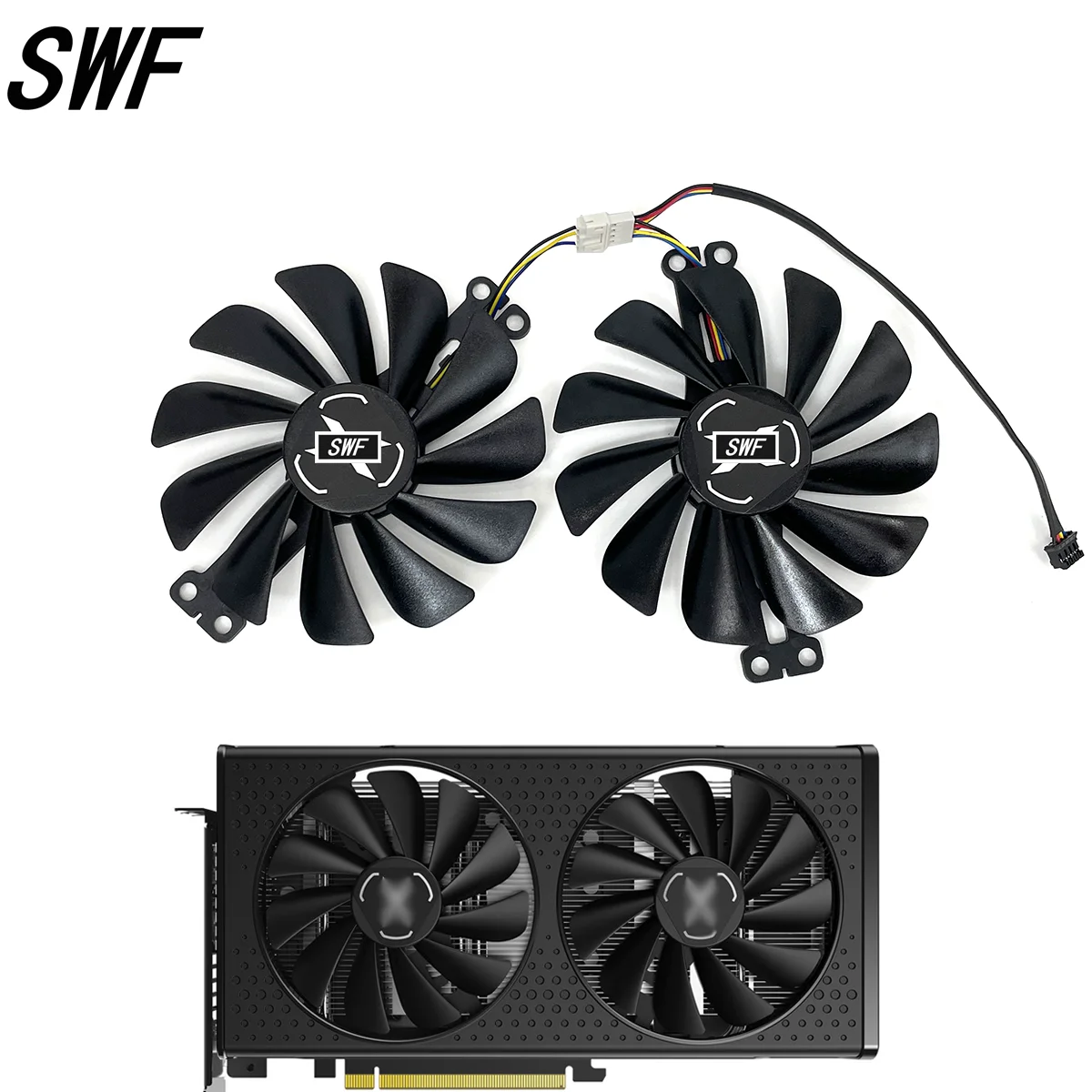 Ventola Della Scheda Grafica 95Mm Muslimate Fdc10U12S9-C Rx6600 6600Xt Per Ventola Della Scheda Video Di Gioco Xfx Radeon Rx 6600 Xt
