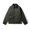 OKONKWO quilted jacket men's retro solid color corduroy lapel coat thick windproof warm workwear jacket autumn and winter 3