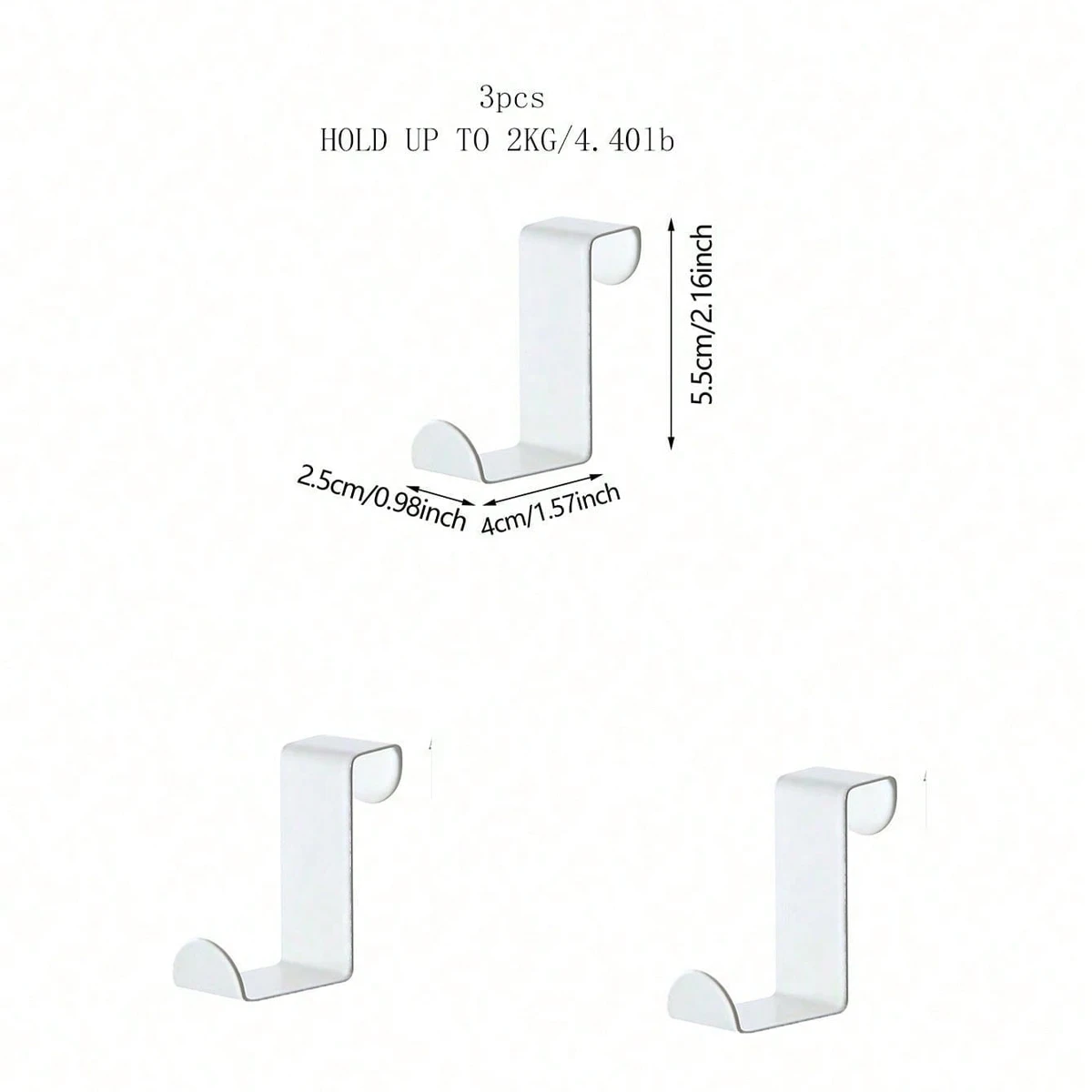 3pcs Door Hook No Drilling