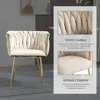 Velvet Dining Chairs Set of 4, Upholstered Dining Room Chairs with Gold Metal Legs, Luxury Tufted Dinner Chairs for Dining Room 2