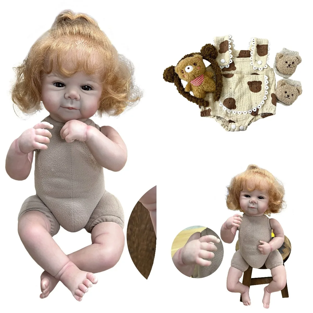 

18-20 Inch Reborn Bebe Handmade Lifelike Doll Painted By Artists muñecas reales para niñas