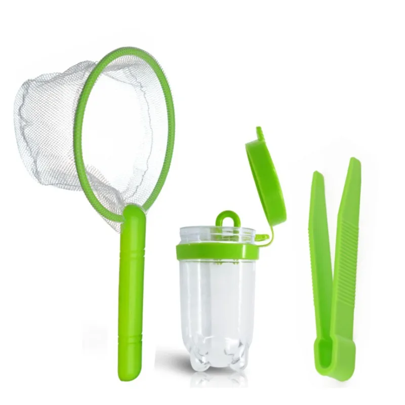 3pcs Outdoor Exploration Toys Kit Insect Model Insect Net Observation