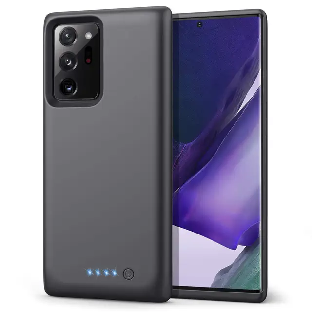 갤럭시 노트 20 울트라 배터리 충전기 케이스, 휴대용 충전 커버, 충전식 확장 배터리 팩, 실크 보조베터리, 8500mAh