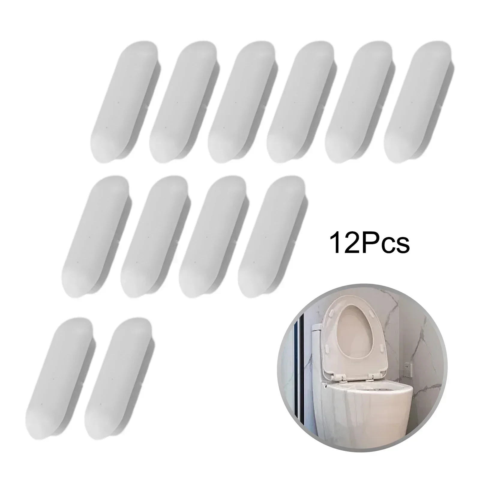 Toilet seat accessories 12pcs Toilet Lid Plastic Antislip Gasket Toilet Seat Shock-Proof ers Cushion Rubber Pad Cover Bumper Shock
