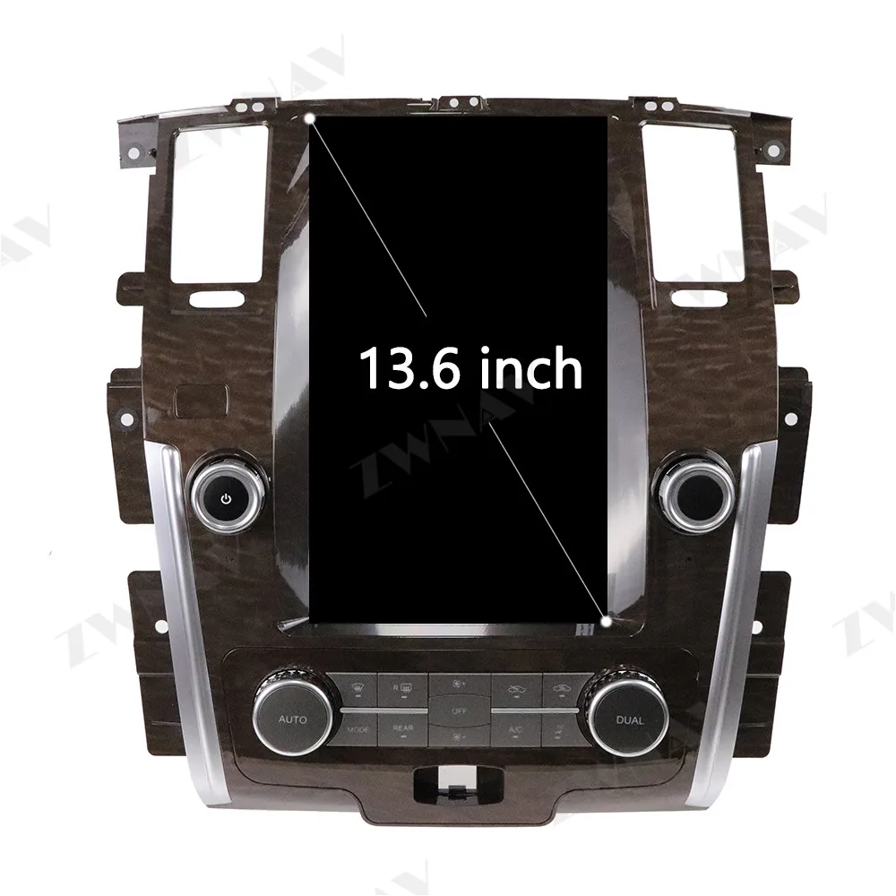 128GB 안드로이드 테슬라 스타일 수직 스크린 자동차 라디오 GPS 네비게이션, 닛산 패트롤 Y62 자동차 멀티미디어 플레이어 헤드 유닛 카플레이