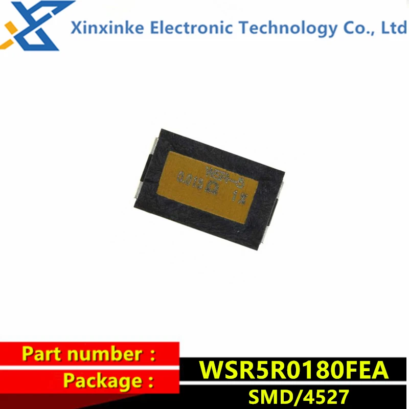 WSR5R0180FEA DALE WSR-5 0.018R 1% 5W 4527 18mOhms Current sensing resistor - SMD 0.018ohms Precision alloy power resistor wsr5r2200fek wsr 5 0 22r 1% 4527 5w 0 22ω new original genuine 220mω car grade detection resistor precision power resistor