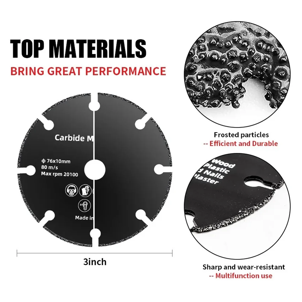 76mm 3inch Cutting Disc Circular Resin Grinding Wheel Saw Blade Steel Cutting Disc For Angle Grinder Tools
