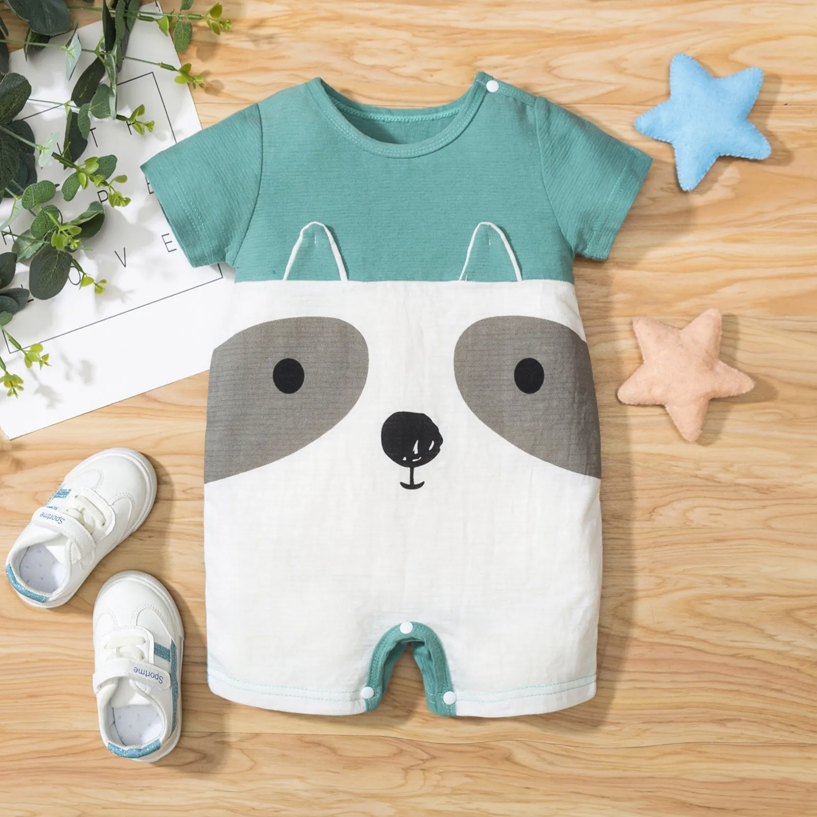 Newborn Baby Clothing 2022 New Fashion Baby Boys Girls Clothes Cartoon Baby Bodysuit Short Sleeve Infant Jumpsuits 0-12 Months baby bodysuit dress Baby Rompers