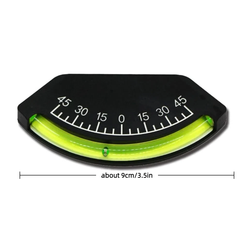 New -45 To +45 Degrees Inclinometer Durable Easy To Read Level Gauge Portable with Adhesive Marine Clinometer Car or Boat