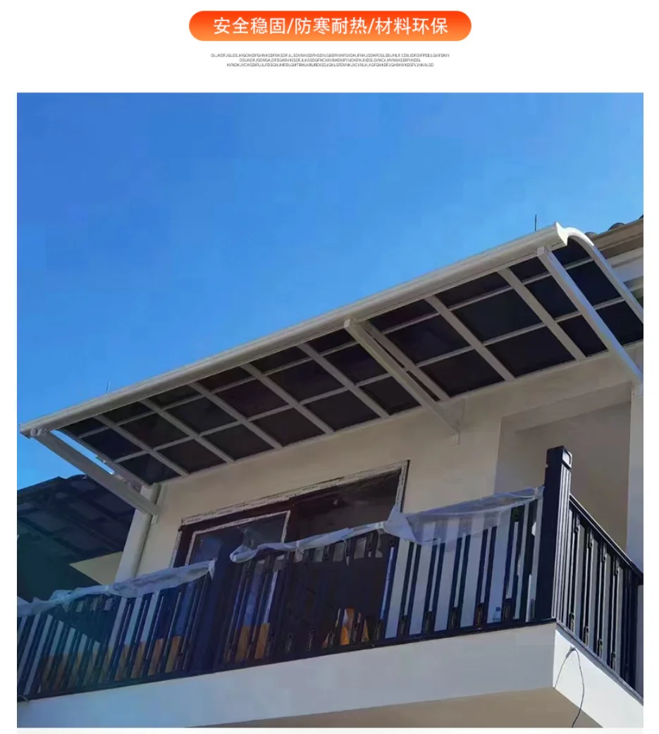 Description Picture 2 of itemOutdoor Carport Waterproof Parking Patio Cover Aluminum Awning Car Shelter Sun Rain Protection Chinese Pergola Aluminum Garden