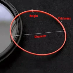 Red Waterproof Gasket Ring for Watch Case Back Cover, 25 - 42MM Diameter, 1/2/4PCS Set (4PCS)