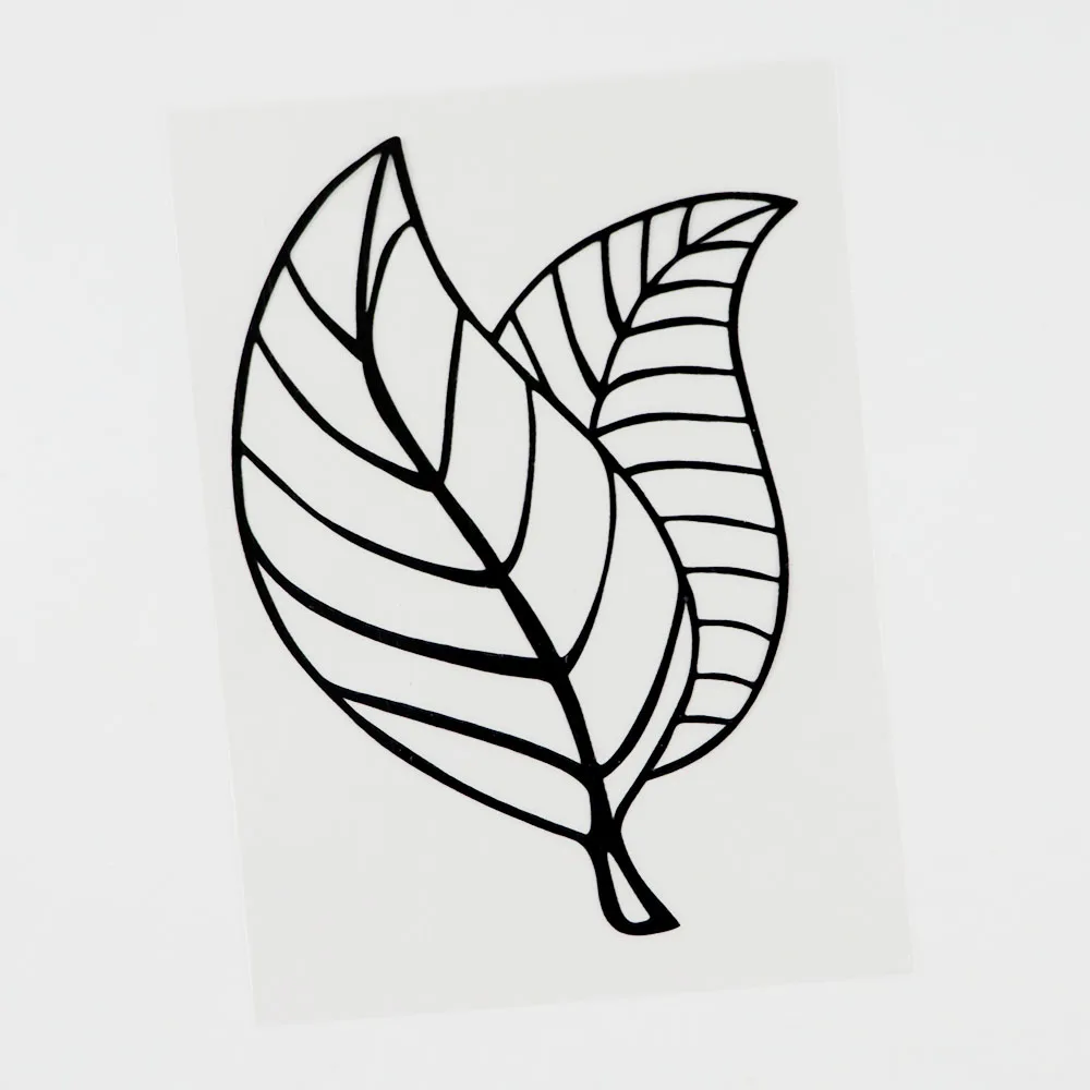 

Black/Silver Fashion Plant Tree Leaves Vinyl Car Sticker Decal 9.7CM×13.4CM