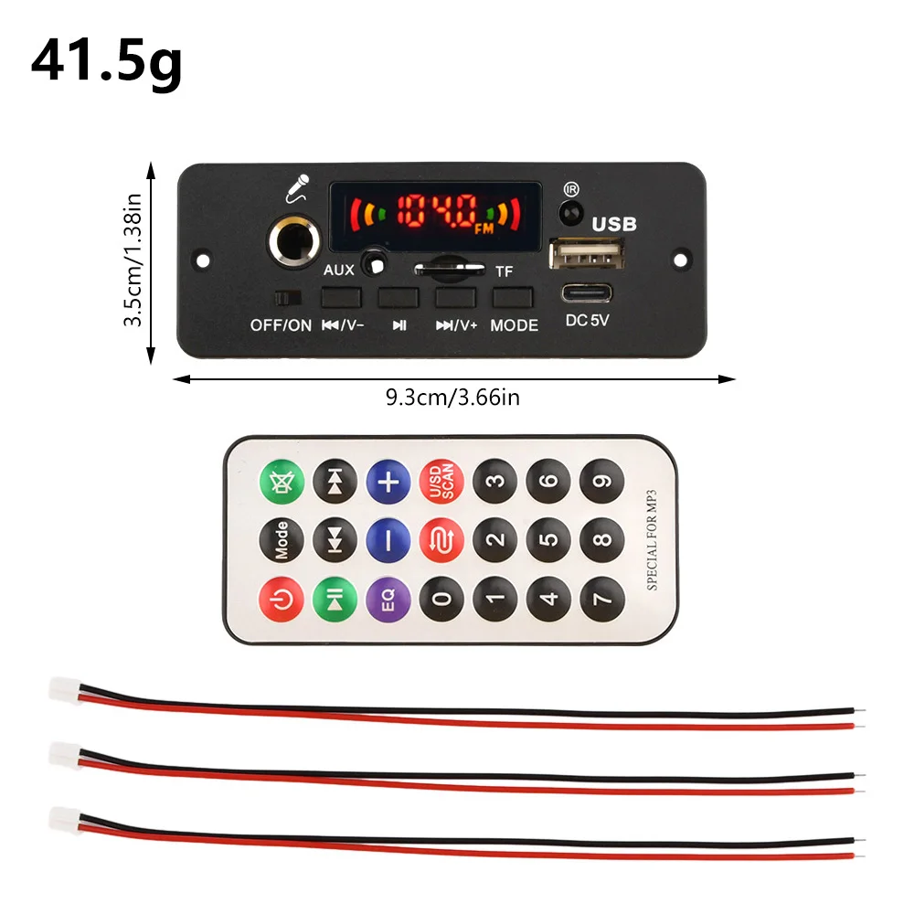 DC 5V MP3 플레이어 2*5W 오디오 앰프 보드 블루투스 MP3 디코더 차량용 음악 FM 라디오 핸즈프리 통화 디코딩 플레이트 마이크 증폭