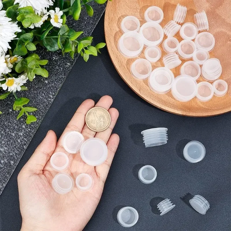 25-Pack Salt And Pepper Shaker Stoppers 19mm - Plastic Replacement Plugs With Pull Ring