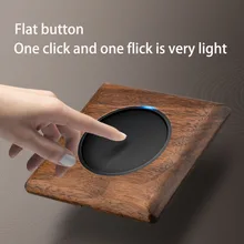 

Household Wall Concealed Retro Type 86 1-4 Gang 2 Way Push Button Switch Walnut Solid Wood Switch with LED Indicator