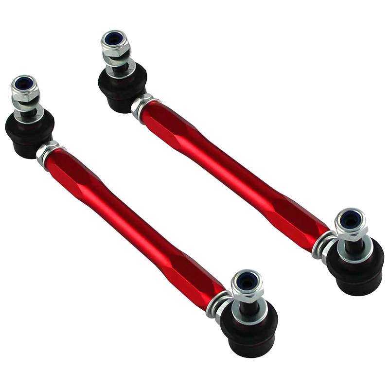 Anti Roll Sway Bar Adjustable Drop Links Front/Rear 10mm x 210 260mm