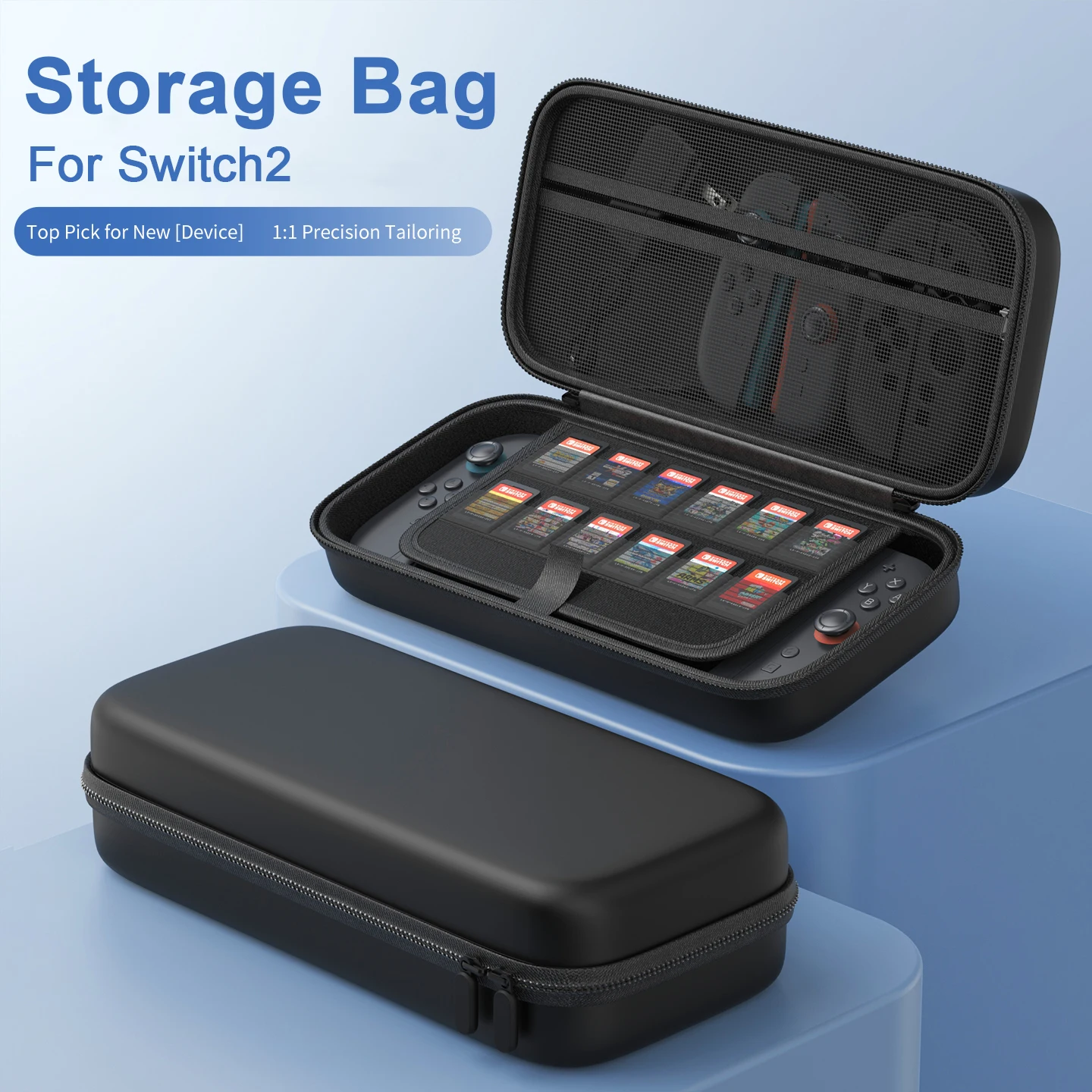 Estojo de transporte para switch 2, bolsa de armazenamento rígido para console de jogos ns2, capa de viagem à prova de choque e à prova de quedas para ns 2
