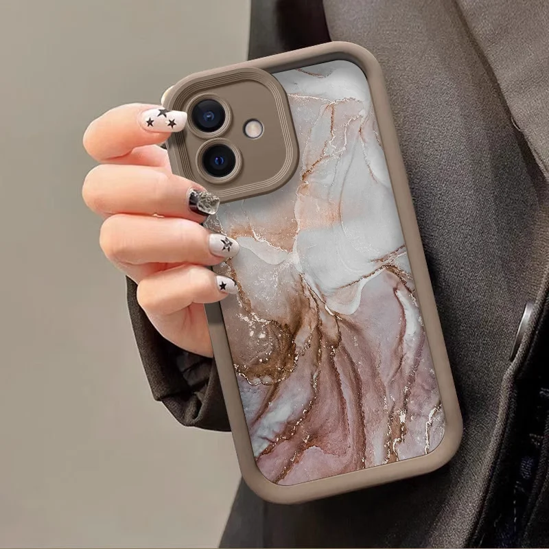 Colorful Marble Pattern Soft Silicone Phone Case - Stylish and Protective Cover