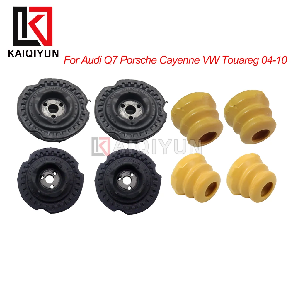 

4pcs Front+Rear Strut Mount For Audi Q7 4LB Porsche Cayenne 955 VW Touareg 7L 2004-2010 Air Suspension Shock Absorber Top Rubber